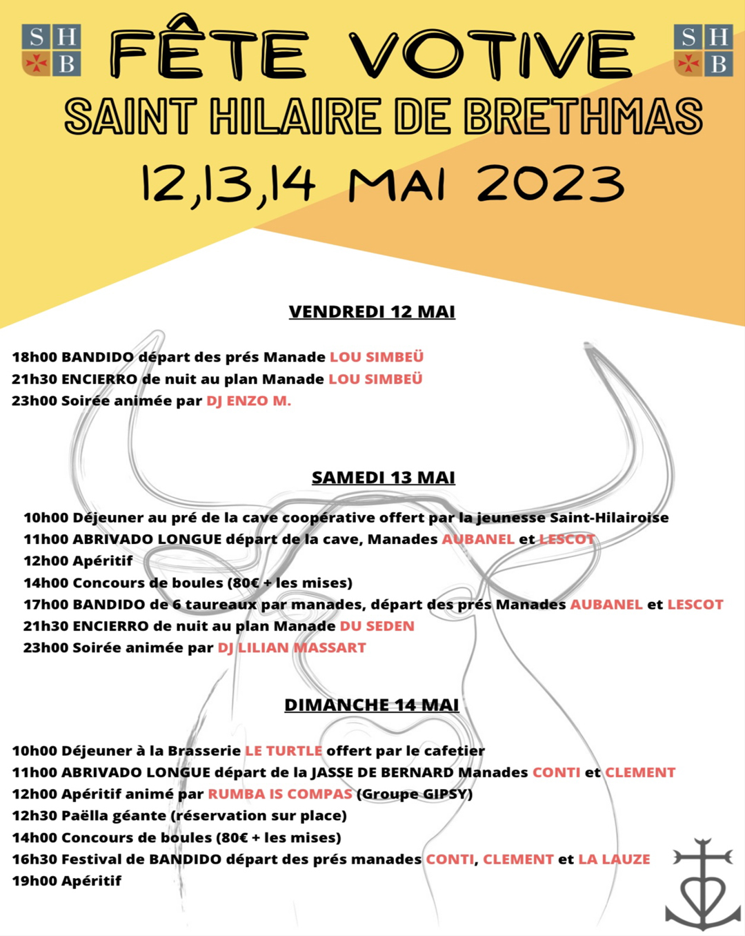 Fête votive Mairie de Saint Hilaire de Brethmas Mairie de Saint